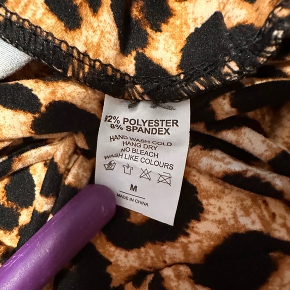 Leopard Print and Black Lounge Pants - Picture 2 of 7